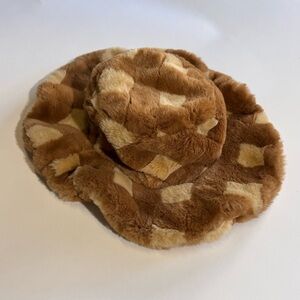 Y2K Goorin Bros Brown Faux Fur Floppy Wide Brim Hat